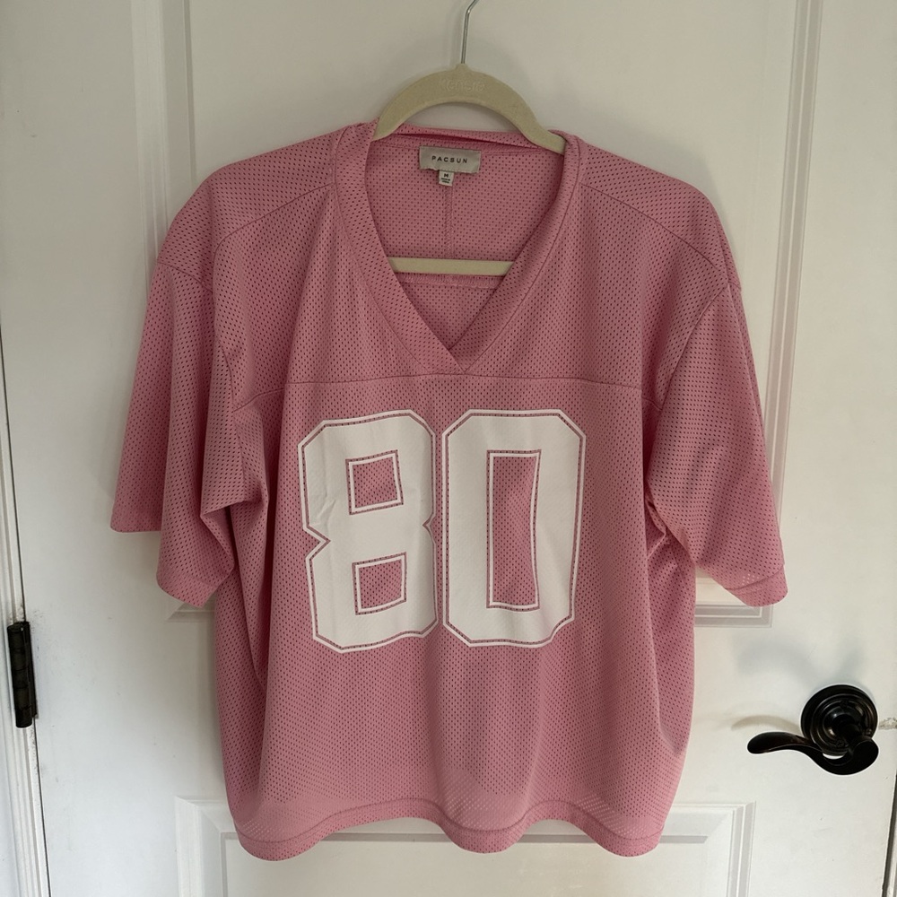 Barney's Pink Mesh Jersey Top